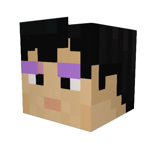 Morosovic Minecraft avatar head, 3D render