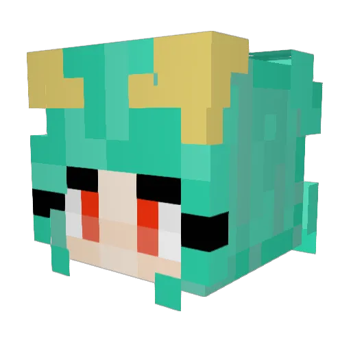 Morotskakan Minecraft avatar head, 3D render
