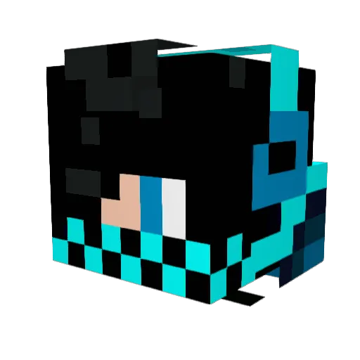 Morozikk Minecraft avatar head, 3D render