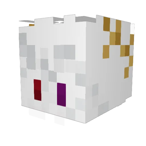 Morpekoh Minecraft avatar head, 3D render