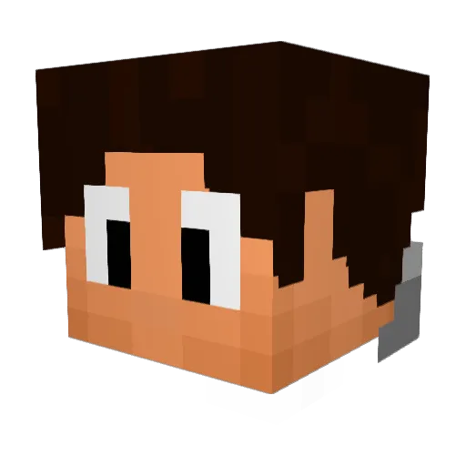 Morph3uss Minecraft avatar head, 3D render