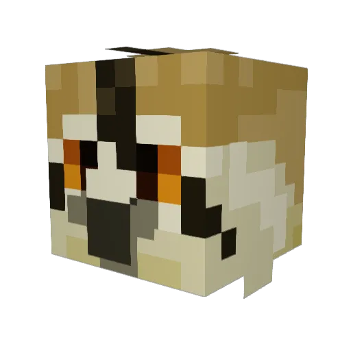 Morph_Dragon Minecraft avatar head, 3D render