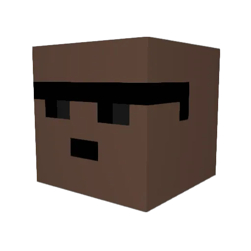 Morpheus Minecraft avatar head, 3D render