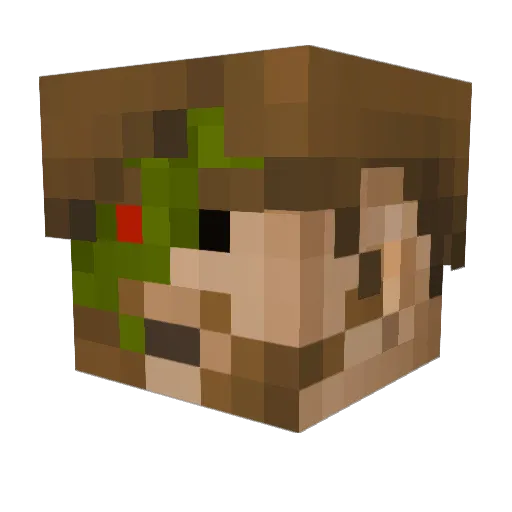 Morphozz Minecraft avatar head, 3D render
