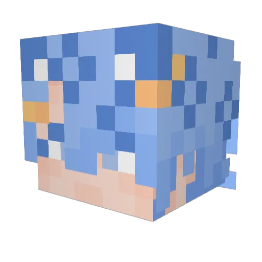 MorphyDayz Minecraft avatar head, 3D render