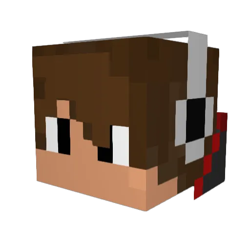 Morreman Minecraft avatar head, 3D render