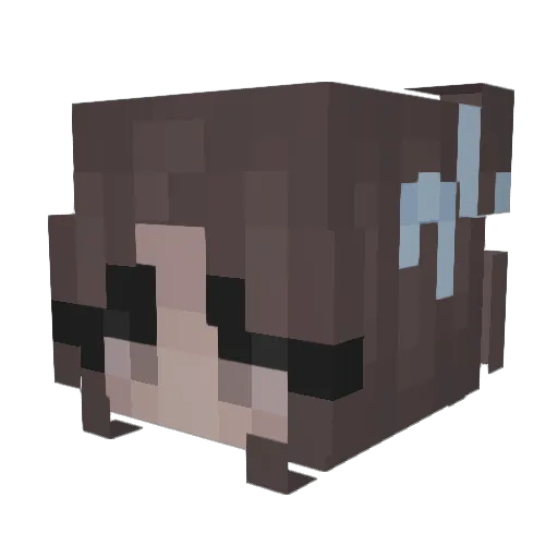Morrhhh Minecraft avatar head, 3D render