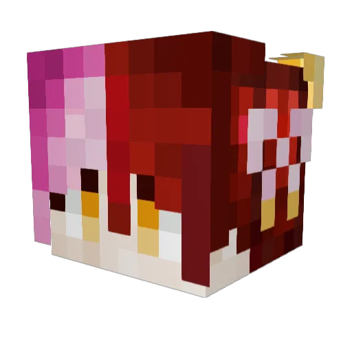 MorriganMercer Minecraft avatar head, 3D render