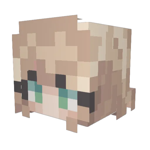 MorriganNigh Minecraft avatar head, 3D render