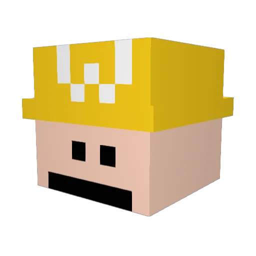 Morrisillo Minecraft avatar head, 3D render