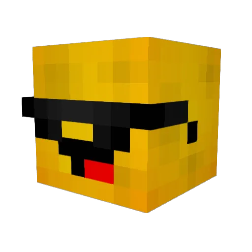 Morrislty Minecraft avatar head, 3D render