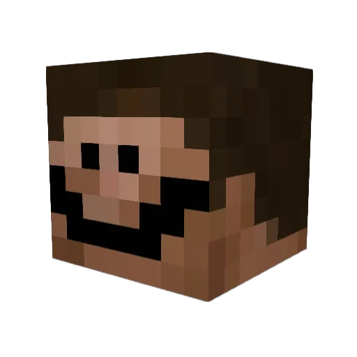 Morristoocool Minecraft avatar head, 3D render
