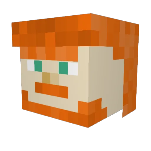 Morrmundur Minecraft avatar head, 3D render