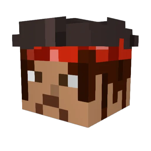 Morrsor Minecraft avatar head, 3D render