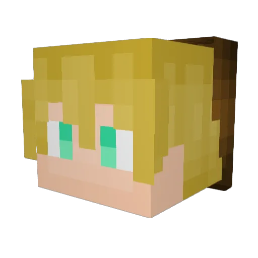 MorsaSuper Minecraft avatar head, 3D render