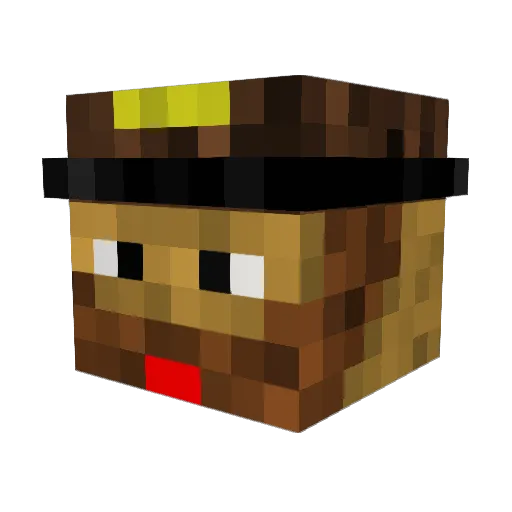 Morseus Minecraft avatar head, 3D render