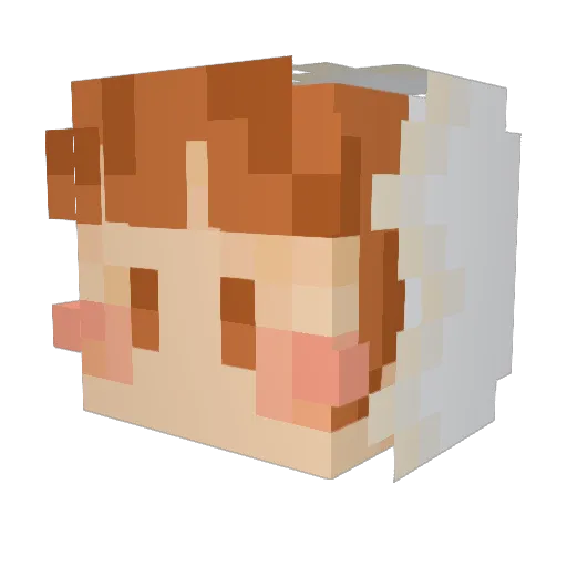 Morssa Minecraft avatar head, 3D render