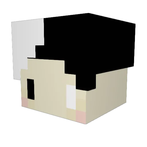 Morsta Minecraft avatar head, 3D render