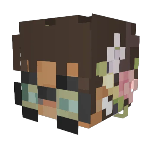 MortEstin Minecraft avatar head, 3D render