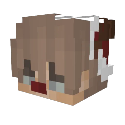 Mortage Minecraft avatar head, 3D render