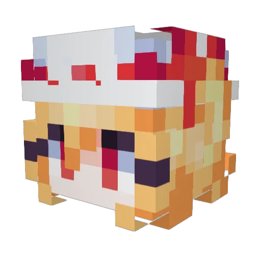 Mortaiy Minecraft avatar head, 3D render