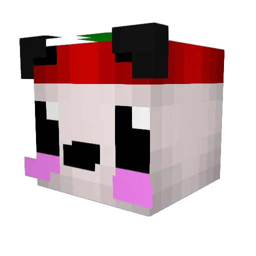 MortalESC Minecraft avatar head, 3D render