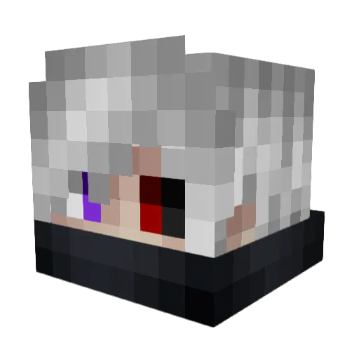 Mortal_Combat Minecraft avatar head, 3D render