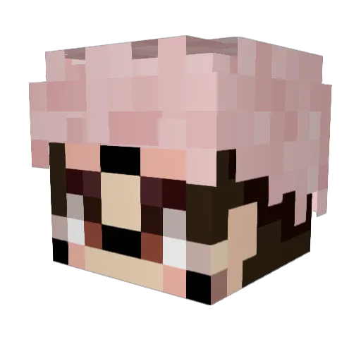 Mortalthaplug Minecraft avatar head, 3D render