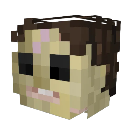 MortarJack Minecraft avatar head, 3D render