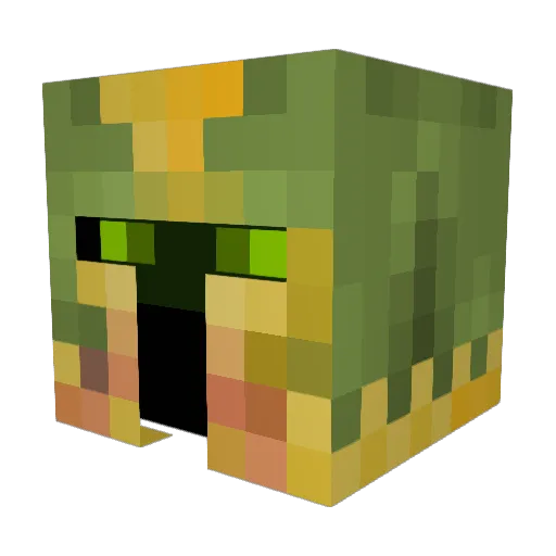 Mortariion Minecraft avatar head, 3D render