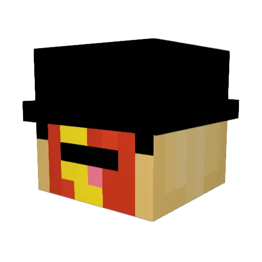 Mortarr_ Minecraft avatar head, 3D render