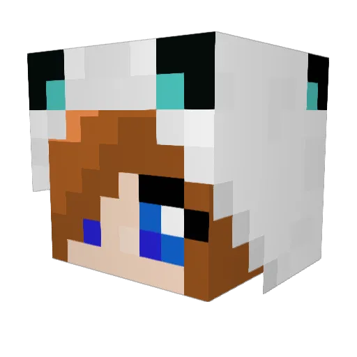 MorteMaisCool Minecraft avatar head, 3D render