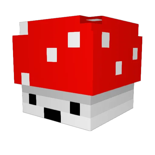 Mortei Minecraft avatar head, 3D render