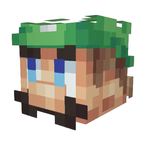 Mortek31 Minecraft avatar head, 3D render