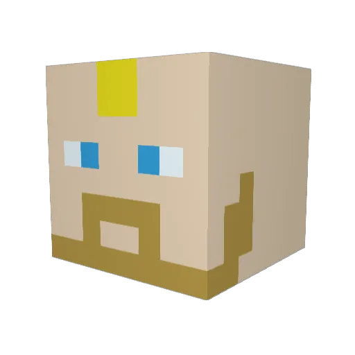 Mortekek Minecraft avatar head, 3D render