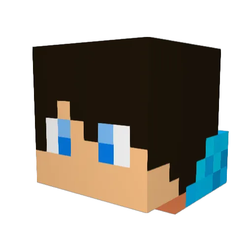 MortemMagus Minecraft avatar head, 3D render