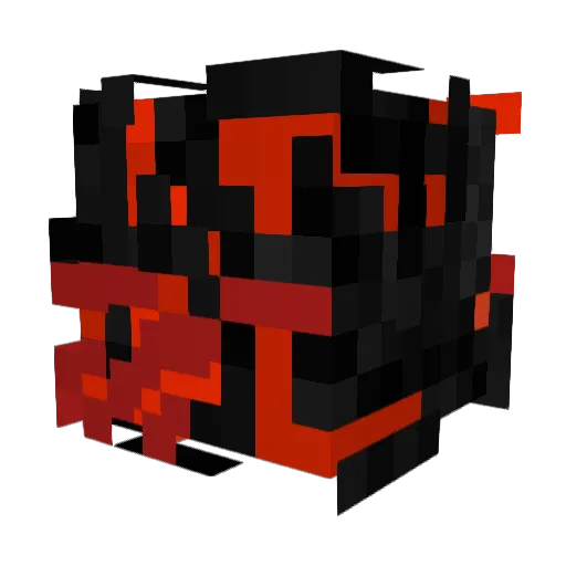 Mortemeus Minecraft avatar head, 3D render