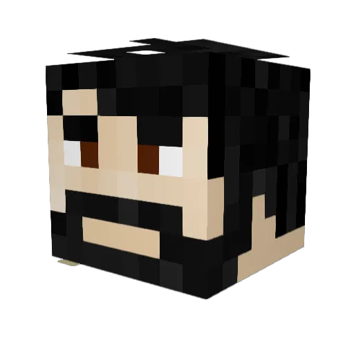 Morten85 Minecraft avatar head, 3D render