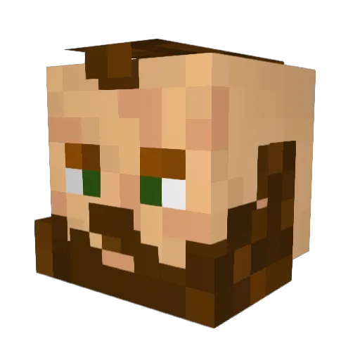 MortenSky Minecraft avatar head, 3D render