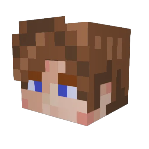 Morthrax Minecraft avatar head, 3D render