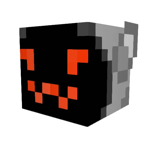 Mortibellum02 Minecraft avatar head, 3D render