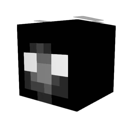 Morticast Minecraft avatar head, 3D render