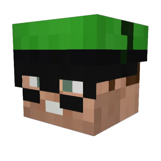 Mortified98 Minecraft avatar head, 3D render
