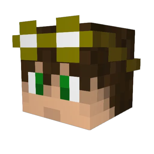 Mortill Minecraft avatar head, 3D render