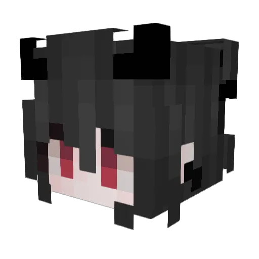 MortirF Minecraft avatar head, 3D render