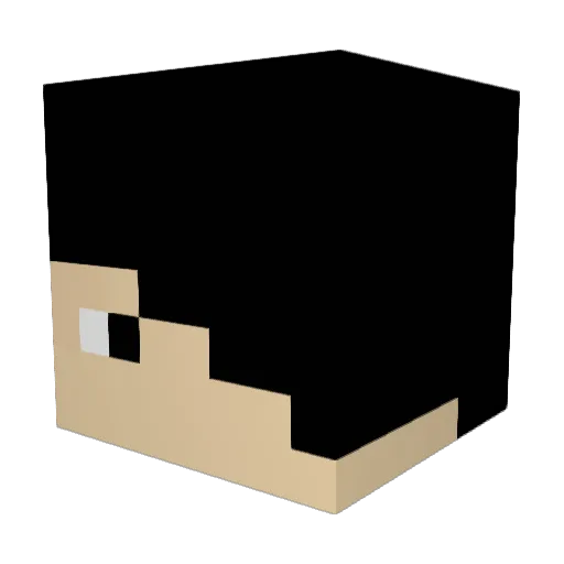 Mortis74 Minecraft avatar head, 3D render