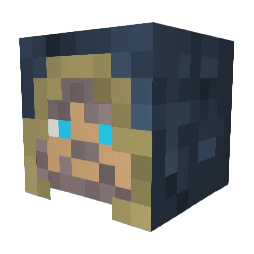 MortisRigor Minecraft avatar head, 3D render