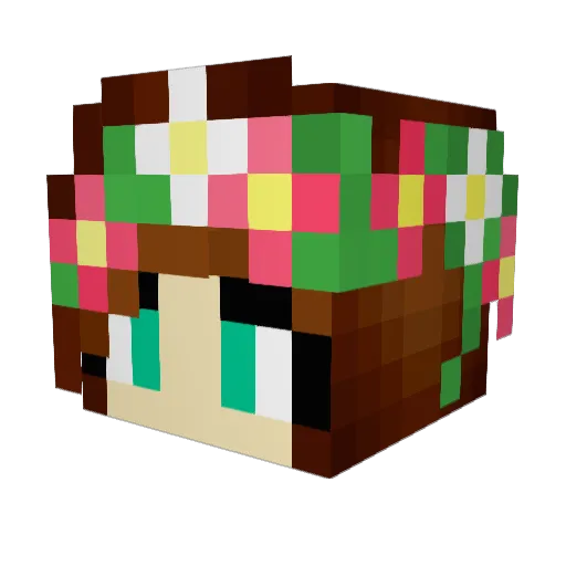 Mortisens Minecraft avatar head, 3D render