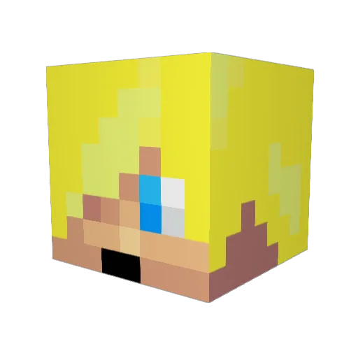Morto_Muto Minecraft avatar head, 3D render