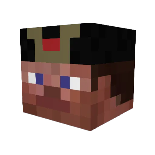 Morton3000 Minecraft avatar head, 3D render